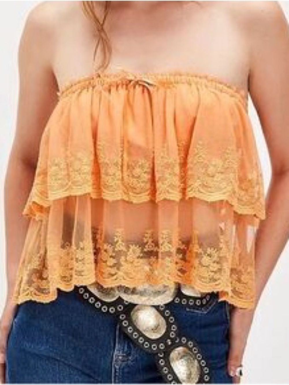 NWOT Free People Love You So Lace Tube Top